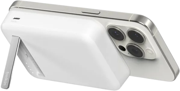 بلكين بوست تشارج باور بانك مغناطيسي بسعة 10000mAh مع Qi2 بقوة 15W - أبيض – صورة 7