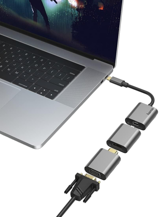محول فيديو هاما Connect2Go 6 في 1 USB-C – جراي  – صورة 4