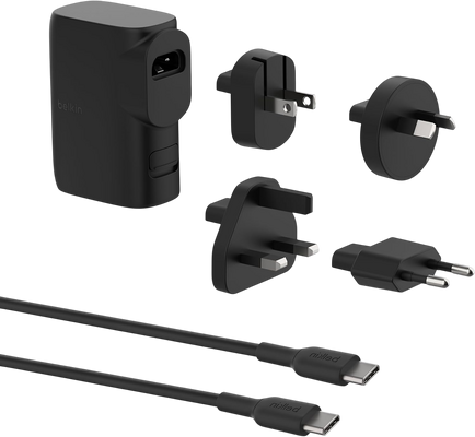 Belkin BoostCharge 25W Hybrid Charger & 5000mAh Power Bank Travel Kit - Black