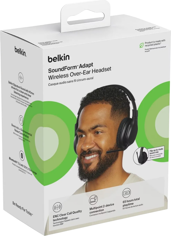 Belkin SoundForm Adapt Wireless Over-Ear Headset - Black – image 10