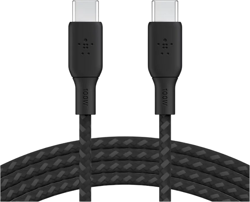 Belkin BoostCharge Braided USB-C to USB-C Cable 100W - 2m - Black