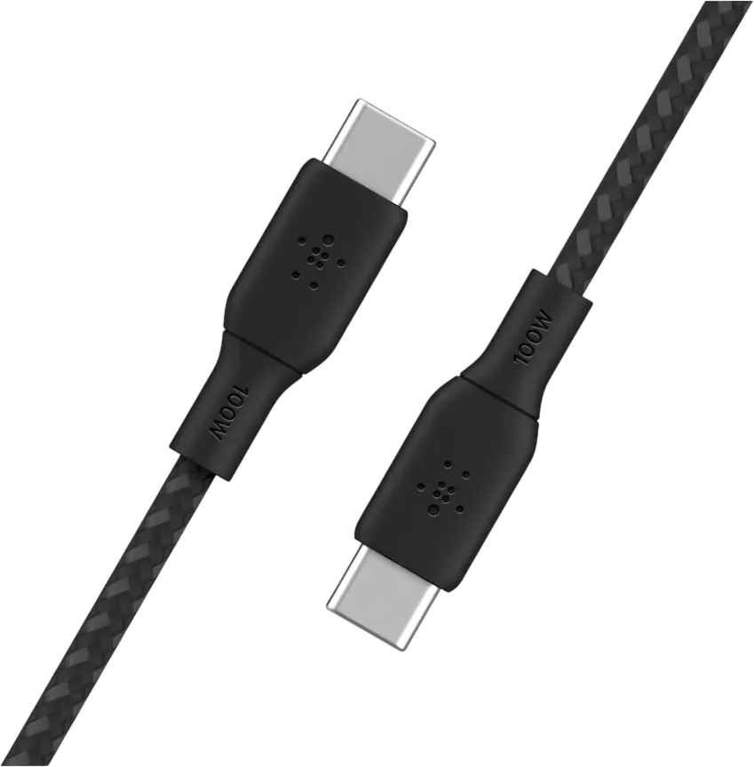 بلكين بوست تشارج كابل USB-C إلى USB-C مضفر بقوة 100W وطول 2 متر – صورة 3