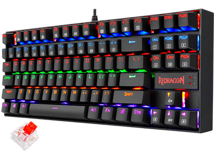 Redragon K552E Kumara Elite Rainbow Mechanical Wired Gaming Keyboard - Red Switch -  for sale in Egypt from Games2Egypt