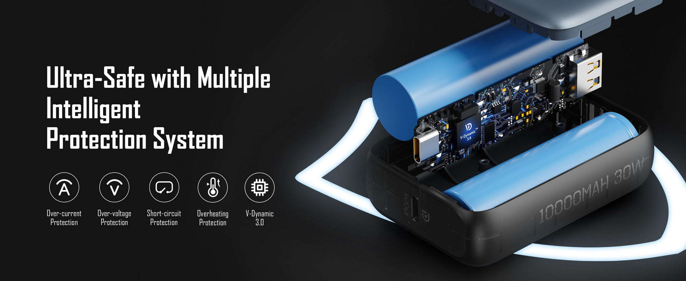 VOLTME Hypercore 10K Pro Ultra-Compact 10000mAh Power Bank 30W - Deep Blue – image 3