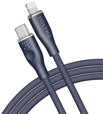 VOLTME Powerlink Rugg USB-C to Lightning Cable 3A 1.2m - Blue