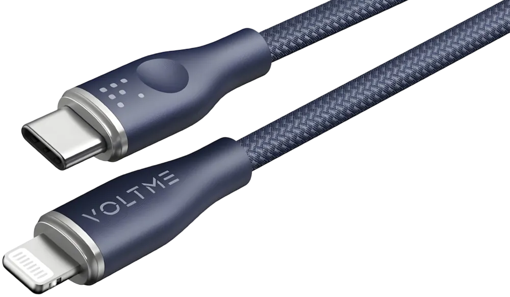 فولتمي باور لينك راج كابل USB-C إلى Lightning 3A بطول 1.2 متر - أزرق – صورة 2