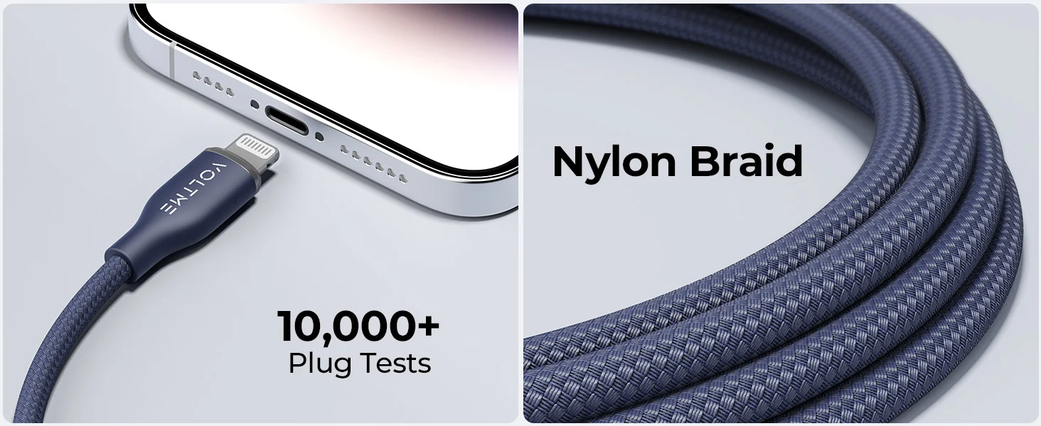 فولتمي باور لينك راج كابل USB-C بقوة 60W بطول 1 متر - أزرق – صورة 6