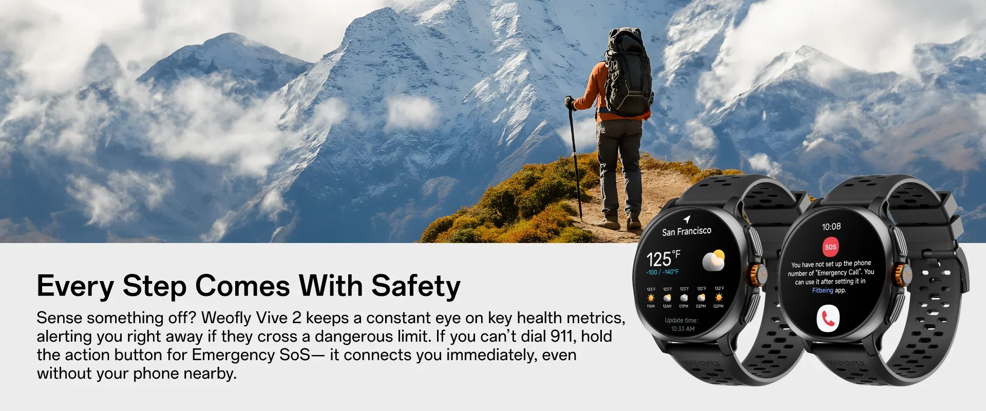 Weofly Vive 2 Smart Watch - Black – image 8