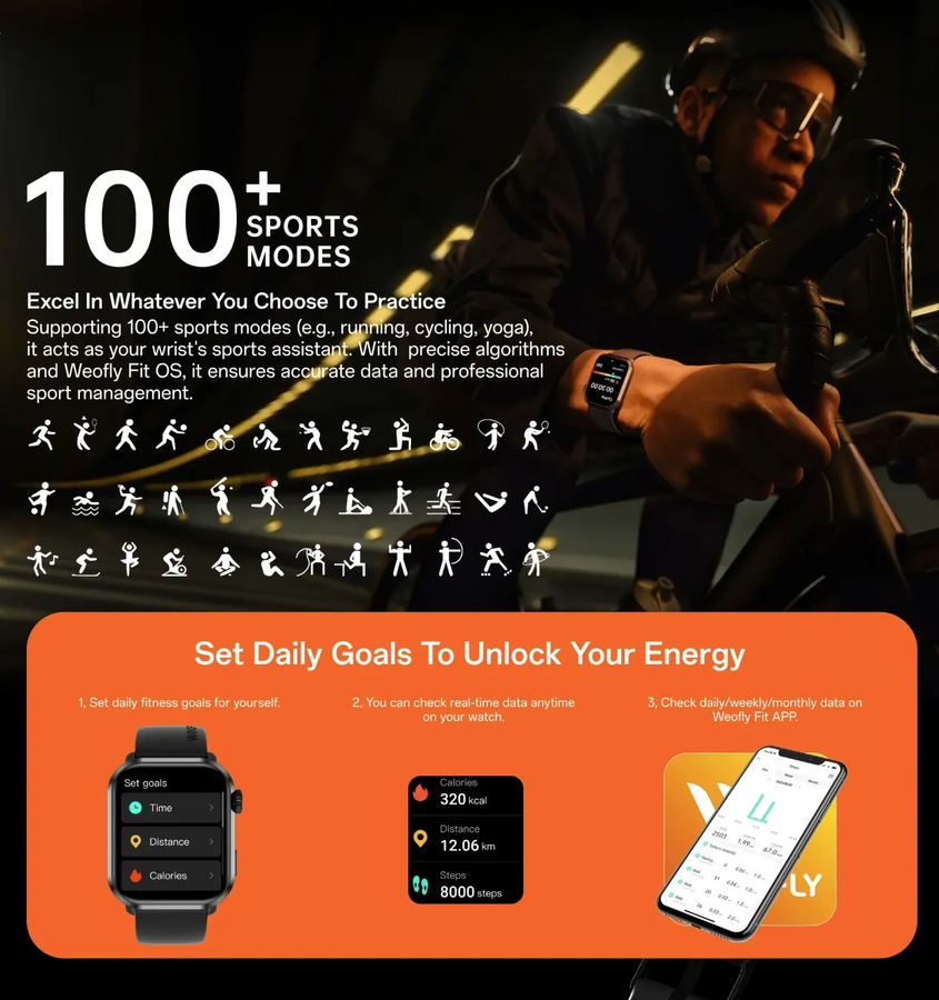 Weofly Power 2 Smart Watch - Black – image 7