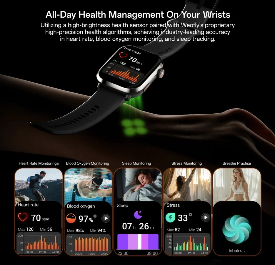 Weofly Power 2 Smart Watch - Black – image 9