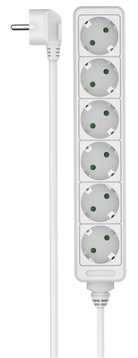 Hama 6-Way Power Strip With 1.4m Cable – White