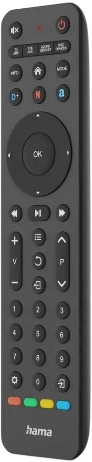 Hama Universal 8-in-1 IR TV Remote Control  & App Buttons - Black – image 2