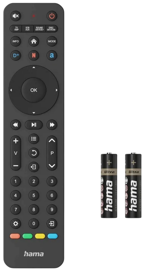 Hama Universal 8-in-1 IR TV Remote Control  & App Buttons - Black – image 8
