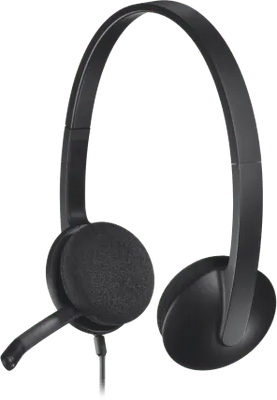 Logitech H340 USB-A Wired Headset - Black