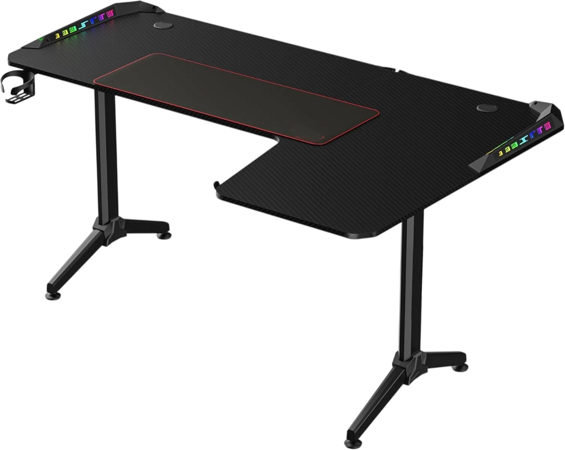Deadskull RGB Gaming Desk – Right L-Shape