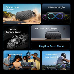 Oraimo SpaceBox Pro OBS-682 Portable Bluetooth Speaker - Black - Open Sealed  for sale in Egypt from Games2Egypt