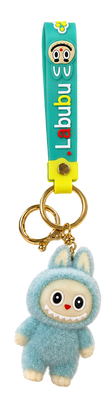 Labubu Mint Fur-Covered Green Strap - Keychain