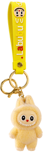 Labubu Yellow Fur-Covered Yellow Strap - Keychain