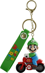 Super Mario Luigi Motorcycle Green Strap - Keychain