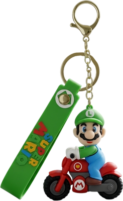 Super Mario Luigi Motorcycle Green Strap - Keychain