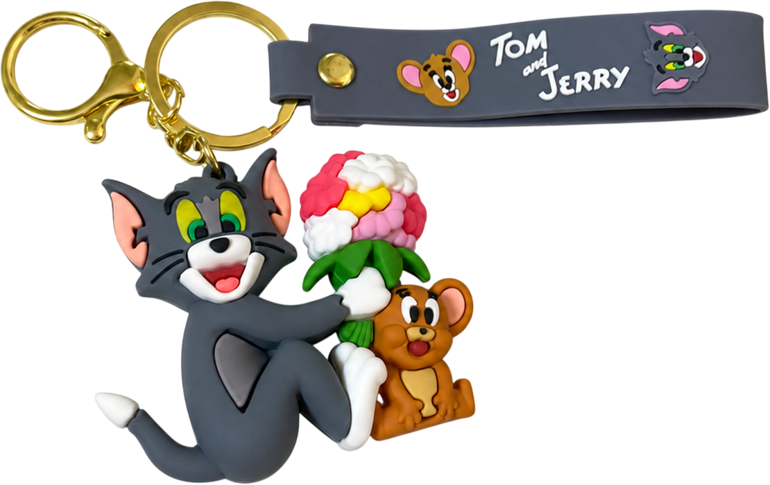 Tom & Jerry Flower Bouquet Grey Strap - Keychain  for sale in Egypt from Games2Egypt