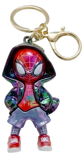 Marvel Spider-Man Miles Morales Black Hoodie Red Strap - Keychain