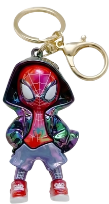 Marvel Spider-Man Miles Morales Black Hoodie Red Strap - Keychain