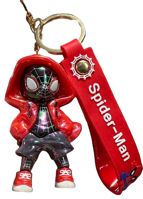 Marvel Spider-Man Miles Morales Red Hoodie Red Strap - Keychain