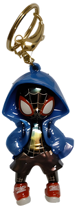 Marvel Spider-Man Miles Morales Blue Hoodie Black Strap - Keychain
