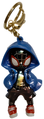 Marvel Spider-Man Miles Morales Blue Hoodie Black Strap - Keychain