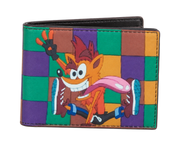 Crash Bandicoot Checkered Bi-Fold Wallet – Multicolor  for sale in Egypt from Games2Egypt