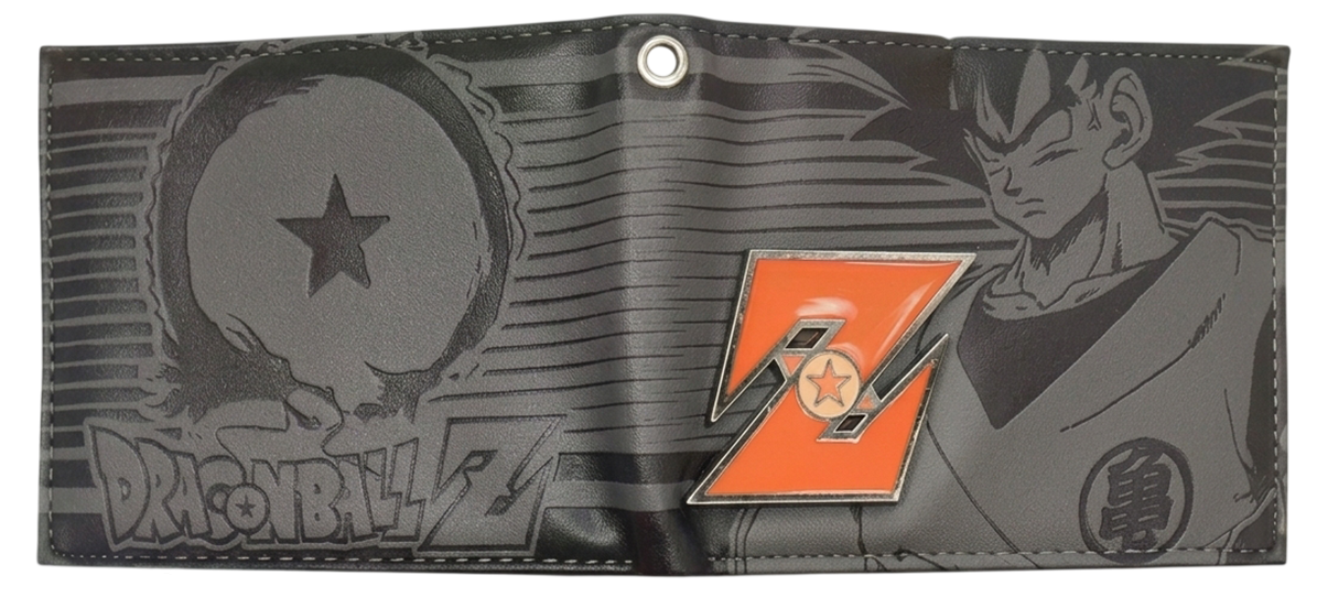 Dragon Ball Z Logo Bi-Fold Wallet – Black & Gray  for sale in Egypt from Games2Egypt