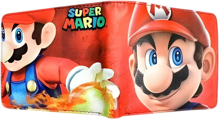 Super Mario Fireball Action Bi-Fold - Wallet