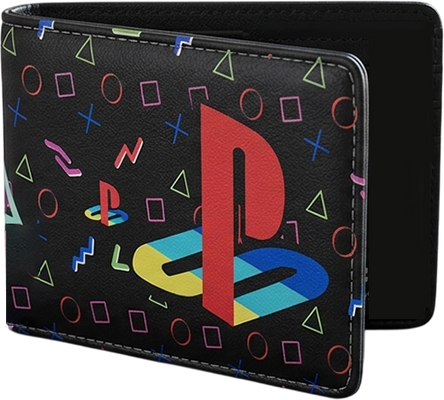 PlayStation Symbols Logo Bi-Fold Wallet – Black