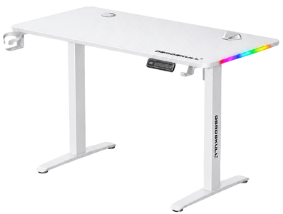 Deadskull RGB Electric Height-Adjustable Gaming Desk - White
