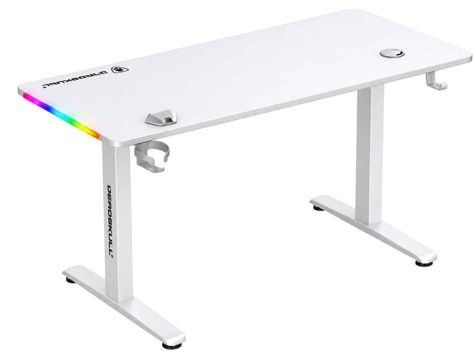 Deadskull RGB Electric Height-Adjustable Gaming Desk - White  for sale in Egypt from Games2Egypt