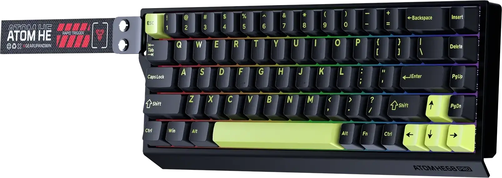 Fantech MK922 ATOM HE68 PRO RGBTri-Mode Magnetic Gaming Keyboard - Black   for sale in Egypt from Games2Egypt