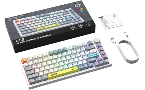 ONIKUMA G52 RGB Wired Mechanical Gaming Keyboard - White  for sale in Egypt from Games2Egypt