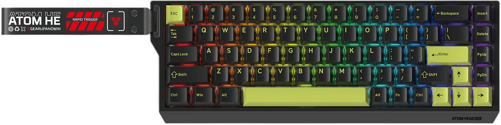 Fantech MK922 ATOM HE68 PRO RGBTri-Mode Magnetic Gaming Keyboard - Black   for sale in Egypt from Games2Egypt