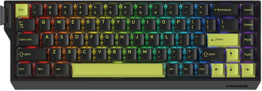 Fantech MK922 ATOM HE68 PRO RGBTri-Mode Magnetic Gaming Keyboard - Black   for sale in Egypt from Games2Egypt