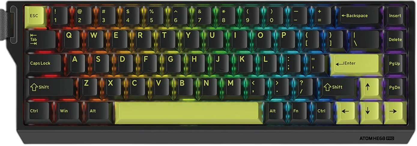 Fantech MK922 ATOM HE68 PRO RGBTri-Mode Magnetic Gaming Keyboard - Black   for sale in Egypt from Games2Egypt