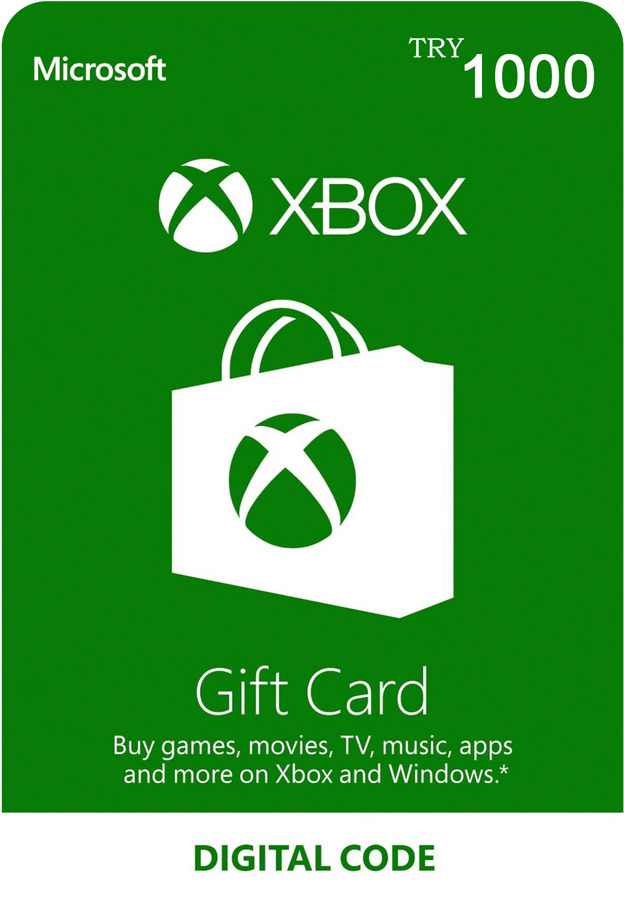 Xbox Live Gift Card 1000 TRY Key - Turkey