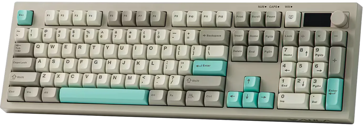 AULA S102 Pro Tri-Mode Wireless Membrane RGB Gaming Keyboard - Grey – image 3