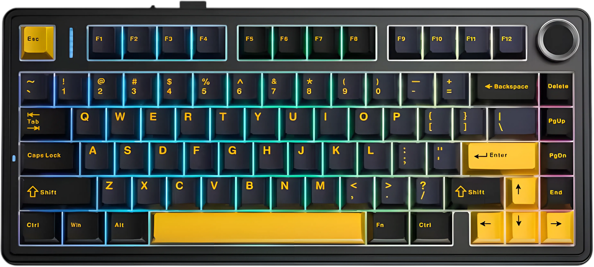 AULA F75 TKL Tri-Mode Wireless Mechanical Gaming Keyboard - Thunder Black