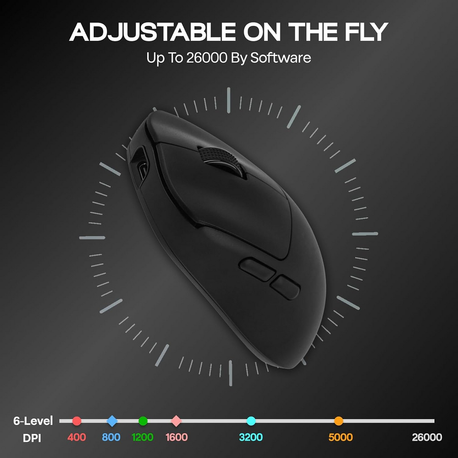 AULA SC800 Tri-Mode Wireless Gaming Mouse - Black – image 3