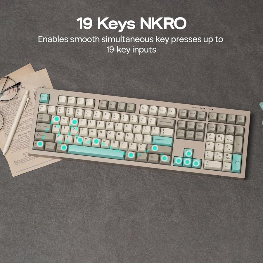AULA S102 Wired Membrane RGB Gaming Keyboard - Grey – image 3