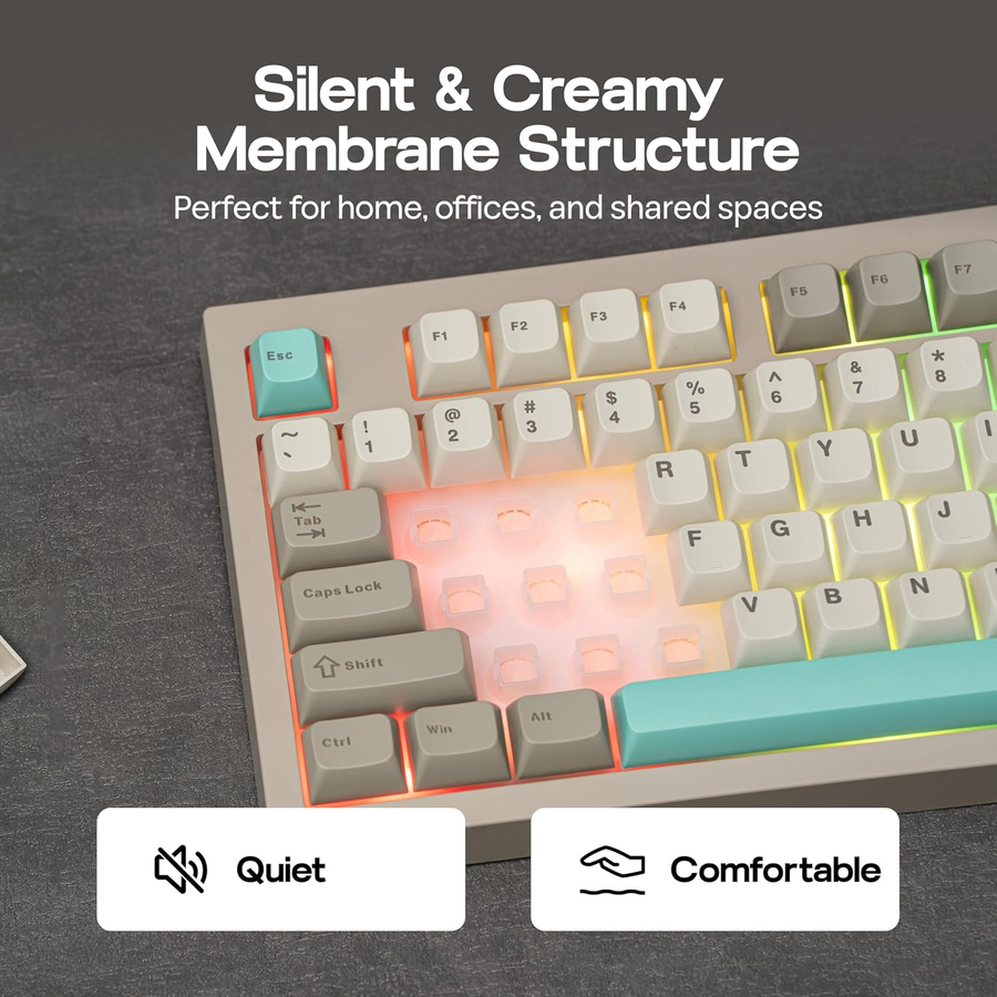 AULA S102 Wired Membrane RGB Gaming Keyboard - Grey – image 4