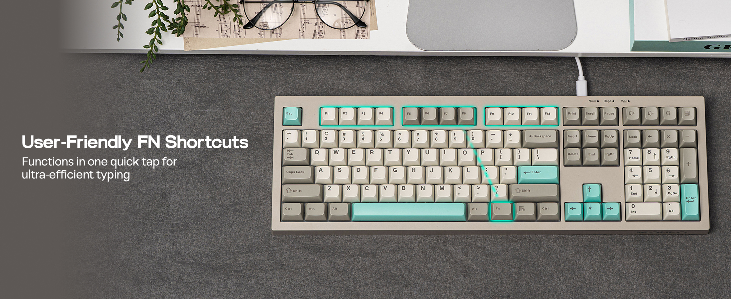 AULA S102 Wired Membrane RGB Gaming Keyboard - Grey – image 8
