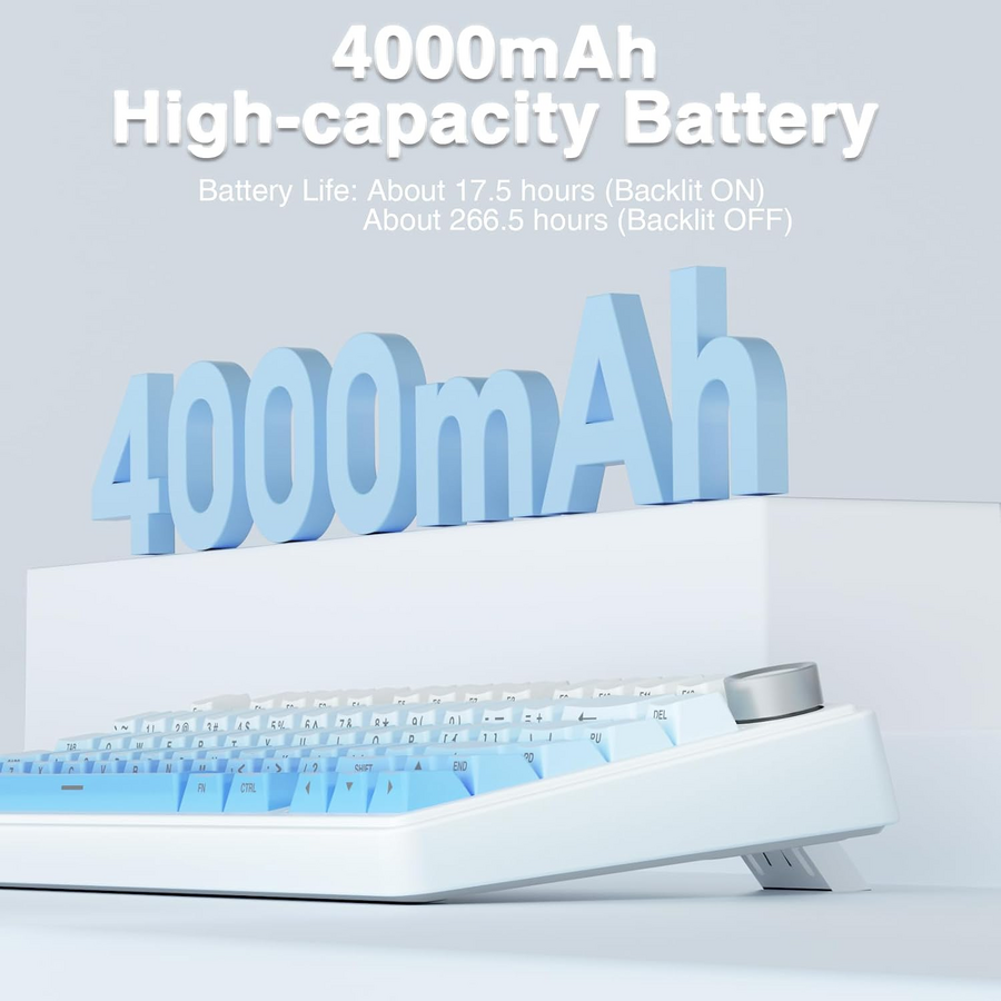 AULA F75 TKL Tri-Mode Wireless Mechanical Gaming Keyboard - Glacier Blue – image 5
