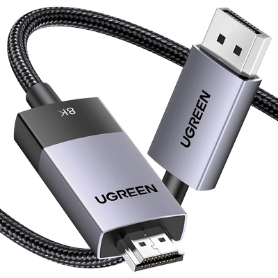 كابل يوجرين DP115 أحادي الاتجاه من DisplayPort 1.4 إلى HDMI 2.1 بدقة 8K - 2 متر